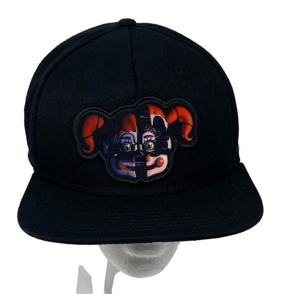 Five Nights At Freddys Sister Location Black Graphic Baseball Cap Snap Back - Picture 1 of 11